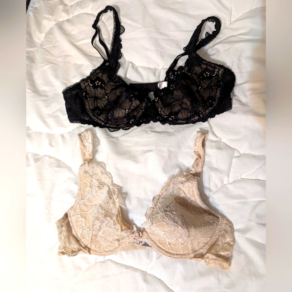 TWO Victoria's Secret balconette style bras